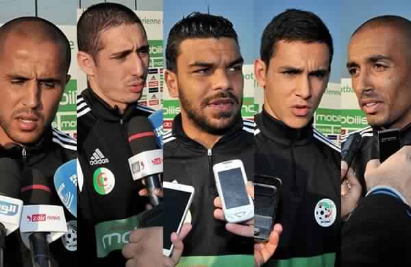 بالفيديو : شاهد تصريحات لاعبي المنتخب الجزائري اليوم قبل انطلاق الحصة التدريبية وحديثهم عن نهائيات كاس امم افريقيا 2015