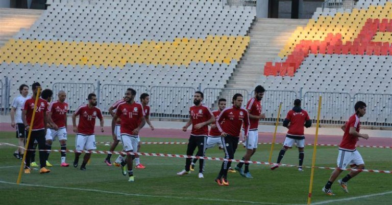 بالصور تمارين المنتخب المصري  في تربصه الاعدادي ببرج العرب قبل مباراة الكونغو